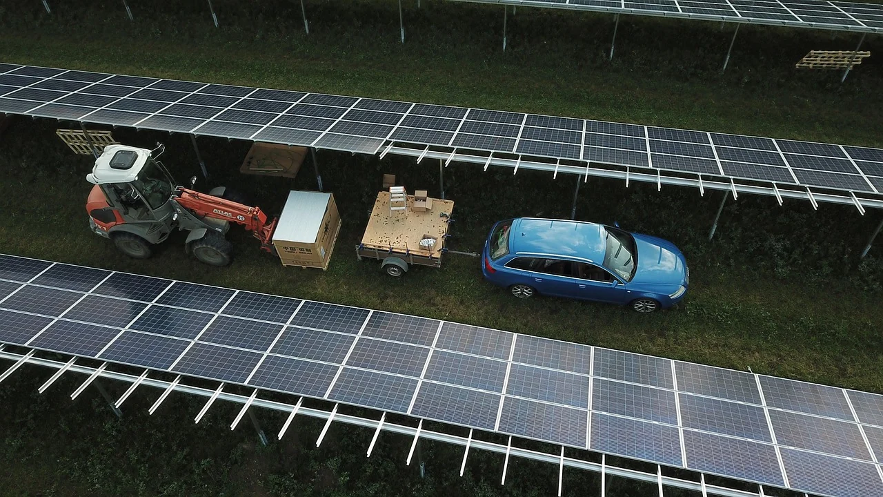 Parc fotovoltaic văzut de sus